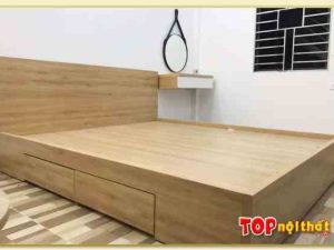 Hình ảnh Giường ngủ gỗ công nghiệp đơn giản có ngăn kéo GNTop-0096