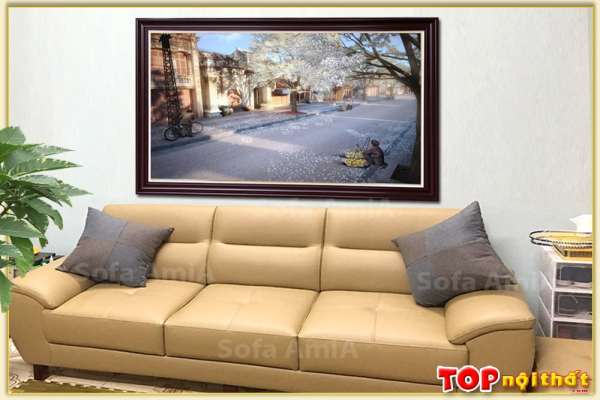 Hình ảnh Bức tranh phòng khách Hà Nội xưa khổ lớn TraSdTop-1008