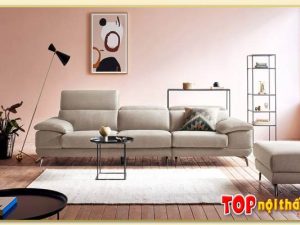 Hình ảnh Ghế sofa văng nỉ 3 chỗ chụp chính diện Softop-1009