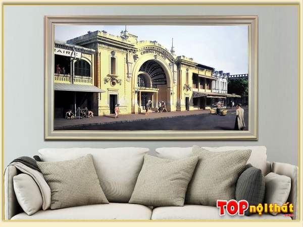 Hình ảnh Tranh nhà hát lớn Hà Nội xưa treo tường đẹp TraTop-3034