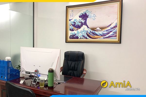 Tranh văn phòng giám đốc bức tranh sóng lừng AmiA 154