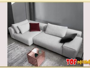 Hình ảnh Ghế sofa nỉ vải dạng văng hình khối đẹp sang SofTop-0669