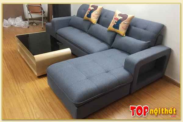 Hình ảnh Sofa phòng khách đẹp kiểu dáng góc chữ L chất liệu nỉ SofTop-2920