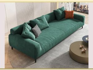 Hình ảnh Sofa văng nỉ đơn giản màu xanh đẹp độc đáo Softop-1813
