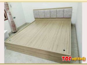 Hình ảnh Giường ngủ gỗ có hộc kéo đầu bọc nệm nỉ GNTop-0162