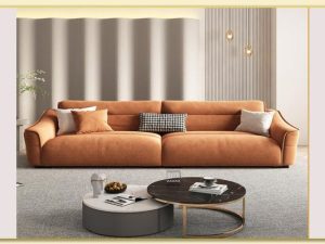 Hình ảnh Bài trí sofa văng nỉ chân thấp trong phòng khách Softop-1609